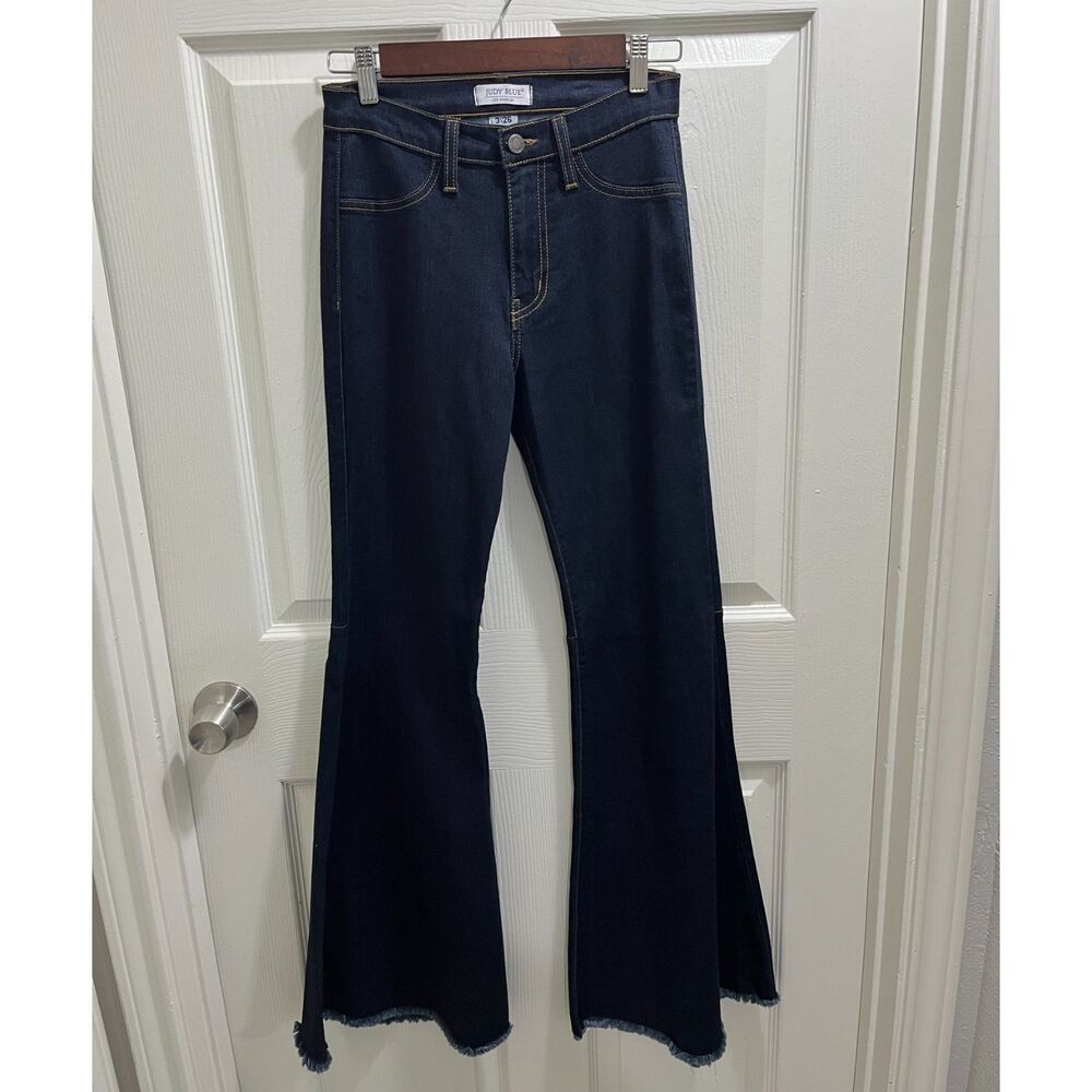 High-Rise Dark Indigo Flare Jeans